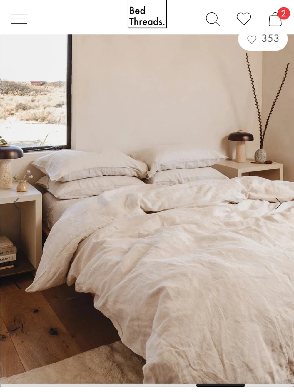 Bed Threads Linen Oatmeal Duvet Cover - currently out of stock